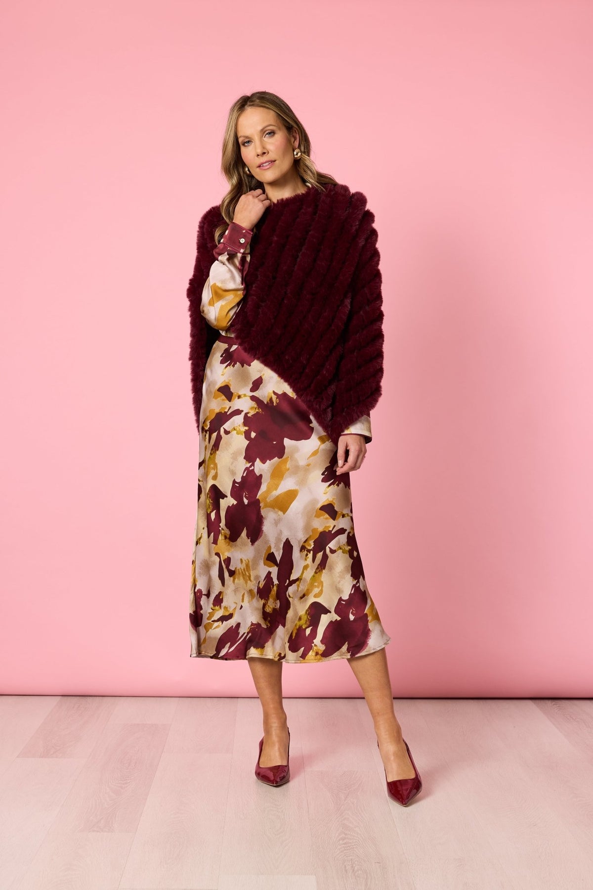 HAMMOCK & VINE_ROMA FAUX PONCHO SHIRAZ _ ROMA FAUX PONCHO SHIRAZ _ Ebony Boutique NZ