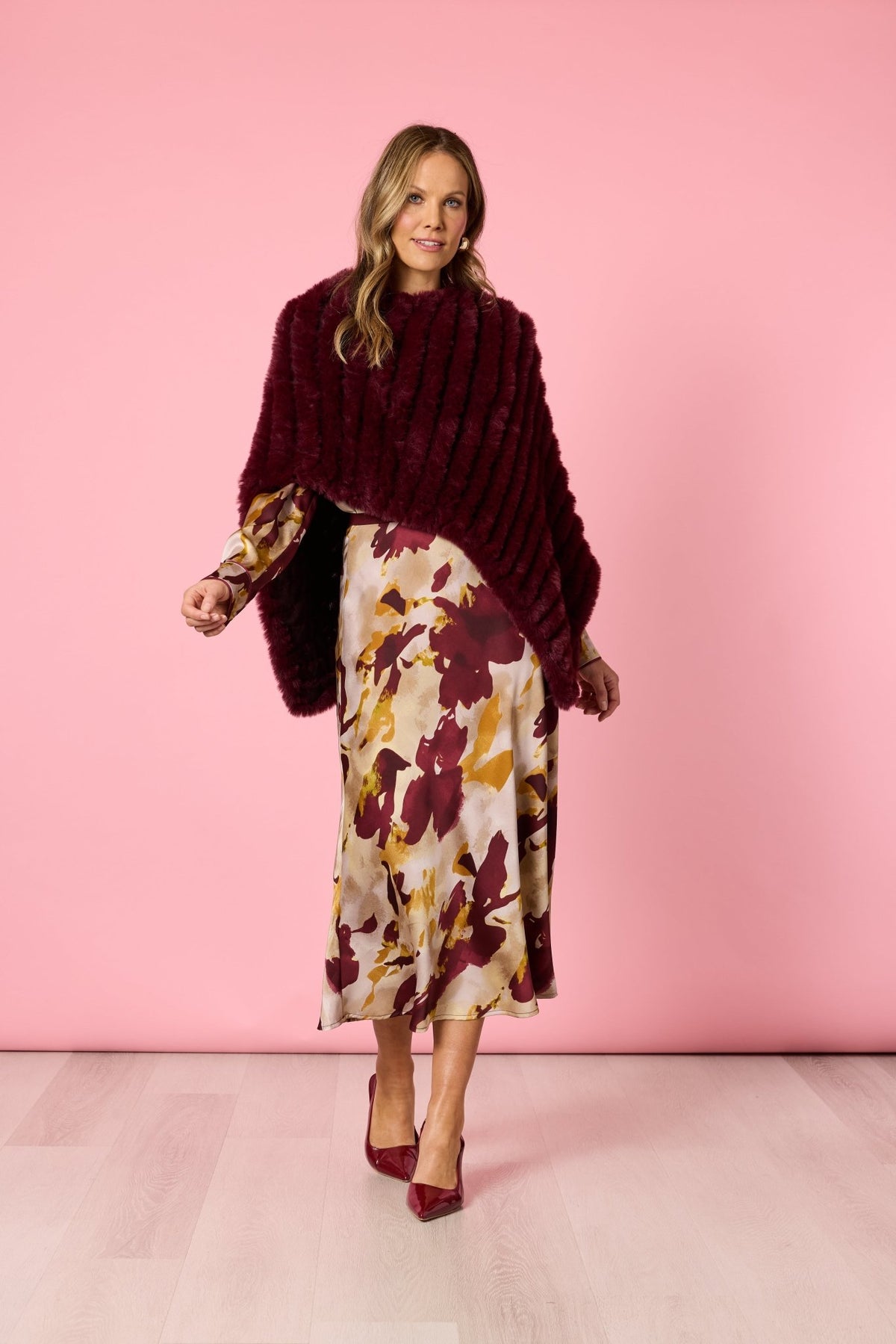 HAMMOCK & VINE_ROMA FAUX PONCHO SHIRAZ _ ROMA FAUX PONCHO SHIRAZ _ Ebony Boutique NZ