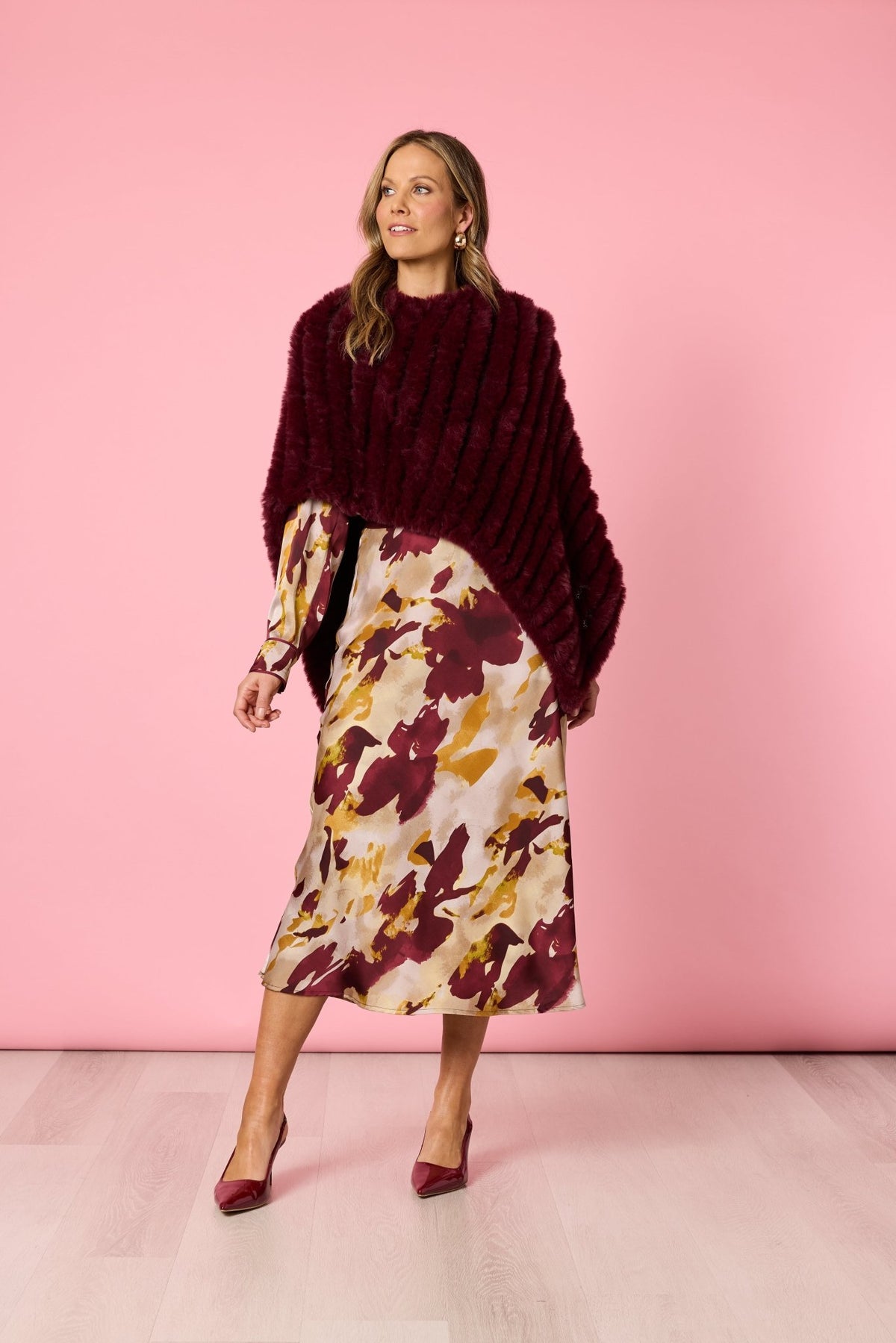 HAMMOCK & VINE_ROMA FAUX PONCHO SHIRAZ _ ROMA FAUX PONCHO SHIRAZ _ Ebony Boutique NZ
