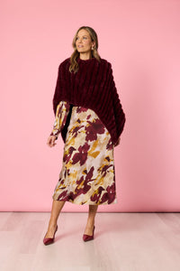 HAMMOCK & VINE_ROMA FAUX PONCHO SHIRAZ _ ROMA FAUX PONCHO SHIRAZ _ Ebony Boutique NZ