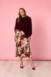 HAMMOCK & VINE_ROMA FAUX PONCHO SHIRAZ _ ROMA FAUX PONCHO SHIRAZ _ Ebony Boutique NZ