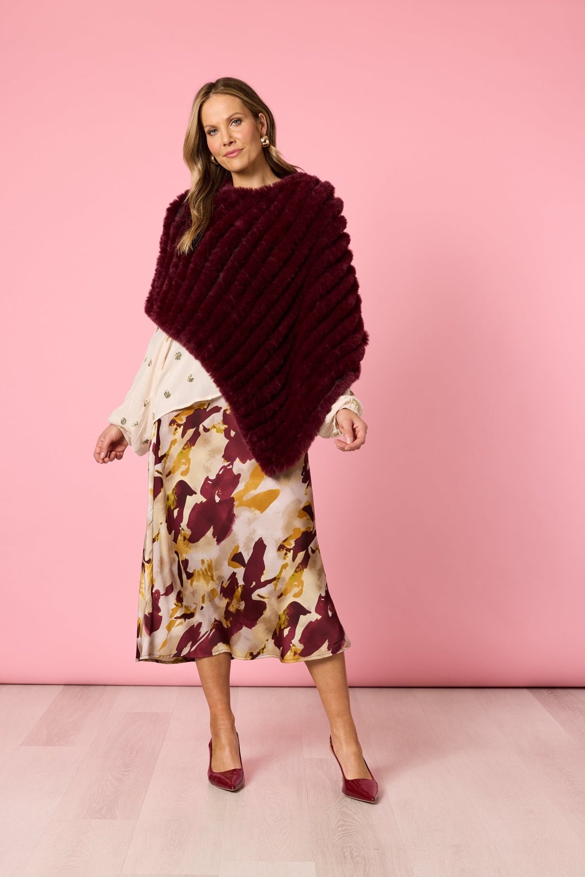 HAMMOCK & VINE_ROMA FAUX PONCHO SHIRAZ _ ROMA FAUX PONCHO SHIRAZ _ Ebony Boutique NZ