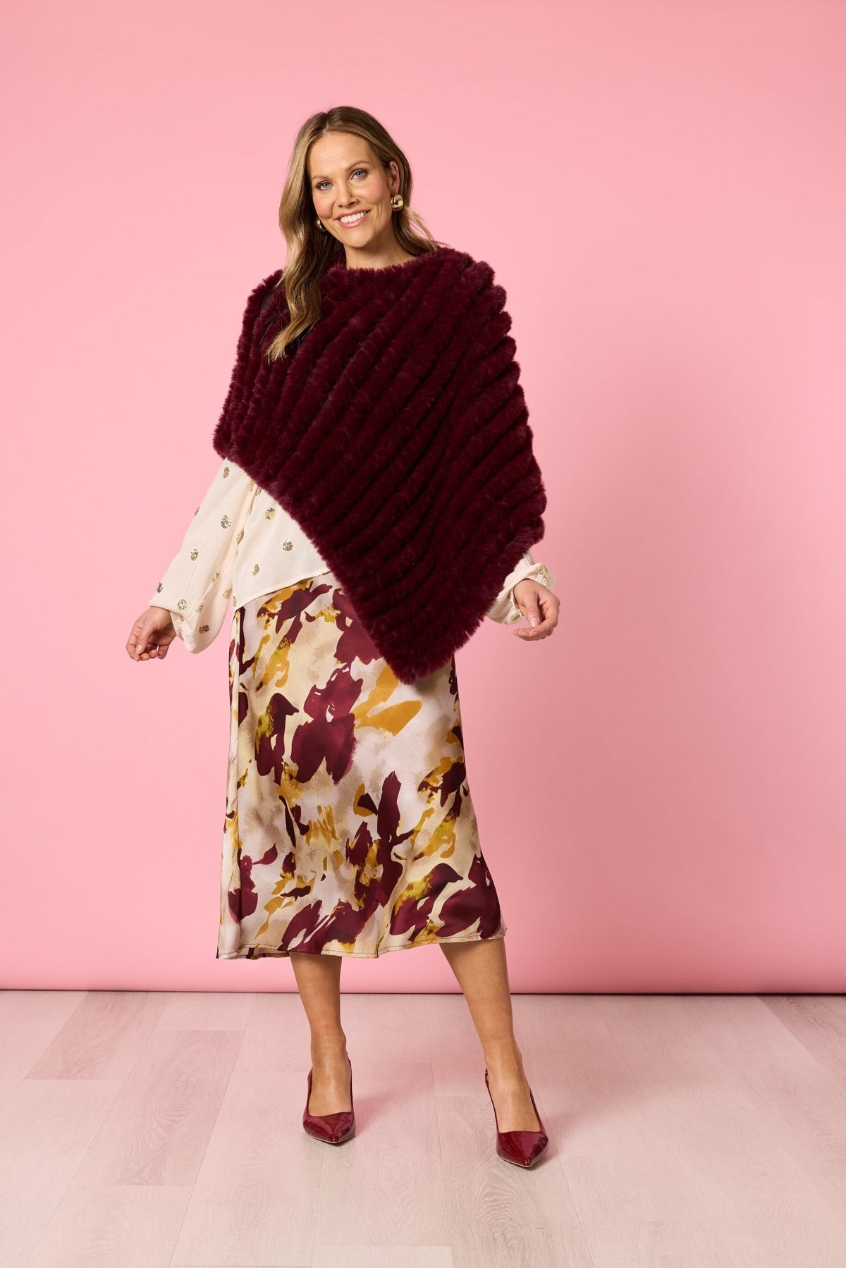 HAMMOCK & VINE_ROMA FAUX PONCHO SHIRAZ _ ROMA FAUX PONCHO SHIRAZ _ Ebony Boutique NZ