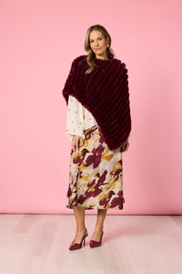 HAMMOCK & VINE_ROMA FAUX PONCHO SHIRAZ _ ROMA FAUX PONCHO SHIRAZ _ Ebony Boutique NZ