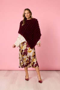 HAMMOCK & VINE_ROMA FAUX PONCHO SHIRAZ _ ROMA FAUX PONCHO SHIRAZ _ Ebony Boutique NZ