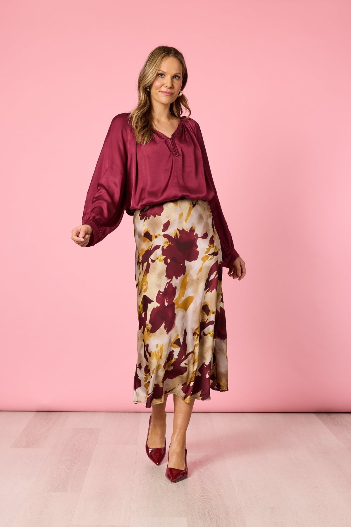 HAMMOCK & VINE_VERONA PRINT SKIRT SHIRAZ _ VERONA PRINT SKIRT SHIRAZ _ Ebony Boutique NZ