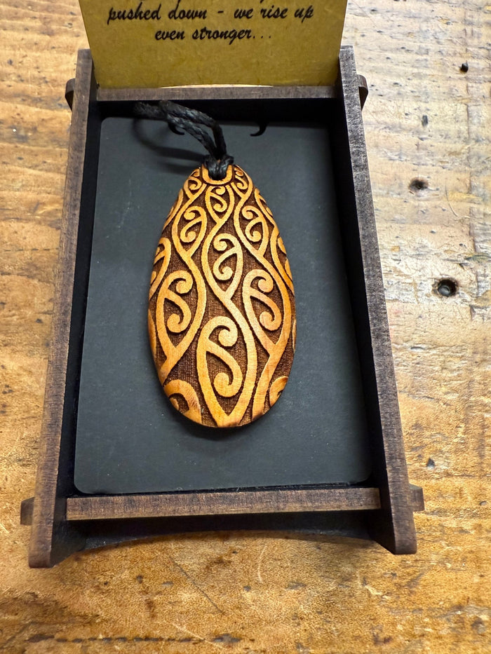 HEARTWOOD_KOPATA DEW DROP PENDANT WOOD _ KOPATA DEW DROP PENDANT WOOD _ Ebony Boutique NZ