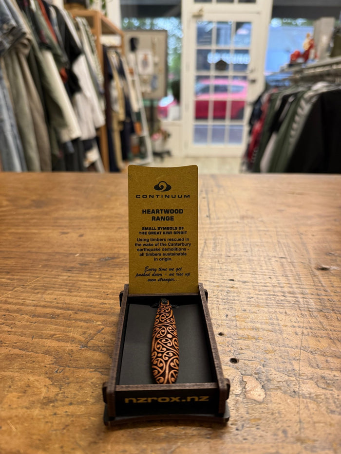 HEARTWOOD_ROIMATA TEARDROP PENDANT WOOD _ ROIMATA TEARDROP PENDANT WOOD _ Ebony Boutique NZ