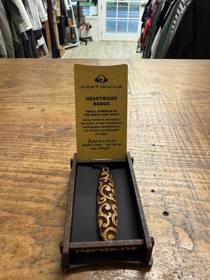 HEARTWOOD_ROIMATA TEARDROP PENDANT WOOD _ ROIMATA TEARDROP PENDANT WOOD _ Ebony Boutique NZ