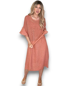 HELGA MAY_AMALFI TWO PIECE DRESS BRICK _ AMALFI TWO PIECE DRESS BRICK _ Ebony Boutique NZ