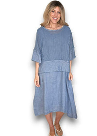 HELGA MAY_AMALFI TWO PIECE DRESS PETROL _ AMALFI TWO PIECE DRESS PETROL _ Ebony Boutique NZ