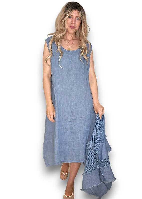 HELGA MAY_AMALFI TWO PIECE DRESS PETROL _ AMALFI TWO PIECE DRESS PETROL _ Ebony Boutique NZ