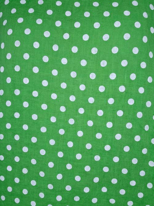 HELGA MAY_BUTTON SLEEVE HEM DRESS LINEN POLKA DOT BRIGHT GREEN _ BUTTON SLEEVE HEM DRESS LINEN POLKA DOT BRIGHT GREEN _ Ebony Boutique NZ