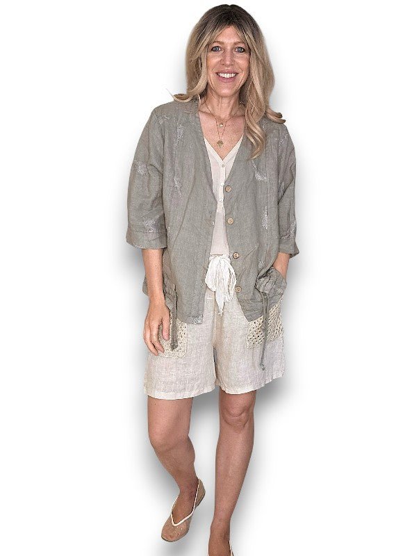 HELGA MAY_C'EST LA VIE DRAWSTRING JACKET MOCHA _ C'EST LA VIE DRAWSTRING JACKET MOCHA _ Ebony Boutique NZ