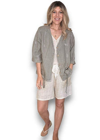 HELGA MAY_C'EST LA VIE DRAWSTRING JACKET MOCHA _ C'EST LA VIE DRAWSTRING JACKET MOCHA _ Ebony Boutique NZ