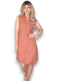 HELGA MAY_COASTAL MIDI TANK DRESS BRICK _ COASTAL MIDI TANK DRESS BRICK _ Ebony Boutique NZ