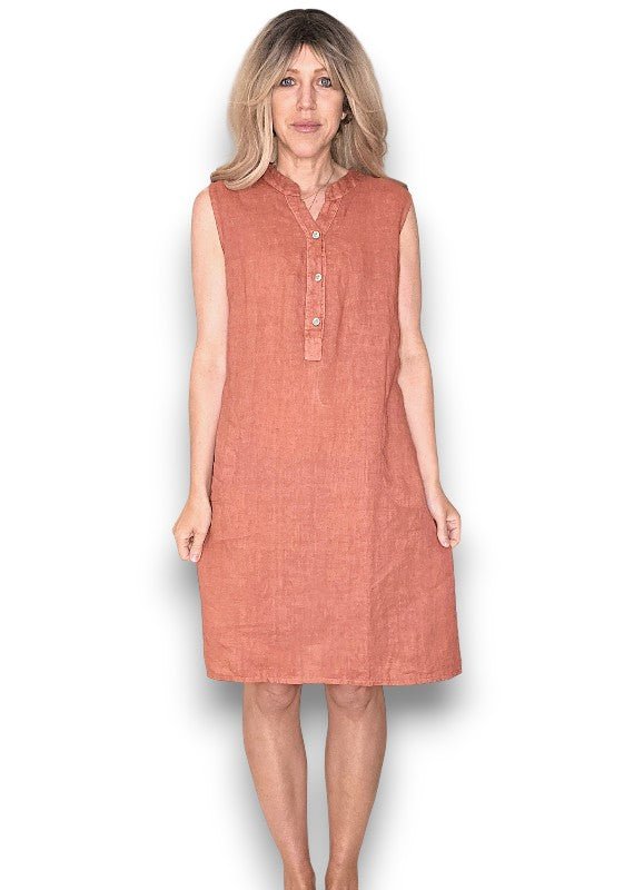 HELGA MAY_COASTAL MIDI TANK DRESS BRICK _ COASTAL MIDI TANK DRESS BRICK _ Ebony Boutique NZ