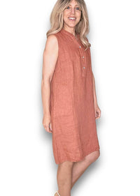 HELGA MAY_COASTAL MIDI TANK DRESS BRICK _ COASTAL MIDI TANK DRESS BRICK _ Ebony Boutique NZ