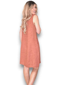 HELGA MAY_COASTAL MIDI TANK DRESS BRICK _ COASTAL MIDI TANK DRESS BRICK _ Ebony Boutique NZ