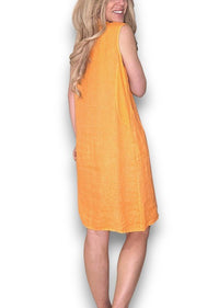 HELGA MAY_COASTAL MIDI TANK DRESS BRIGHT ORANGE _ COASTAL MIDI TANK DRESS BRIGHT ORANGE _ Ebony Boutique NZ