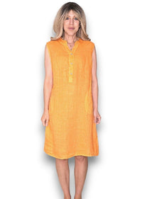 HELGA MAY_COASTAL MIDI TANK DRESS BRIGHT ORANGE _ COASTAL MIDI TANK DRESS BRIGHT ORANGE _ Ebony Boutique NZ