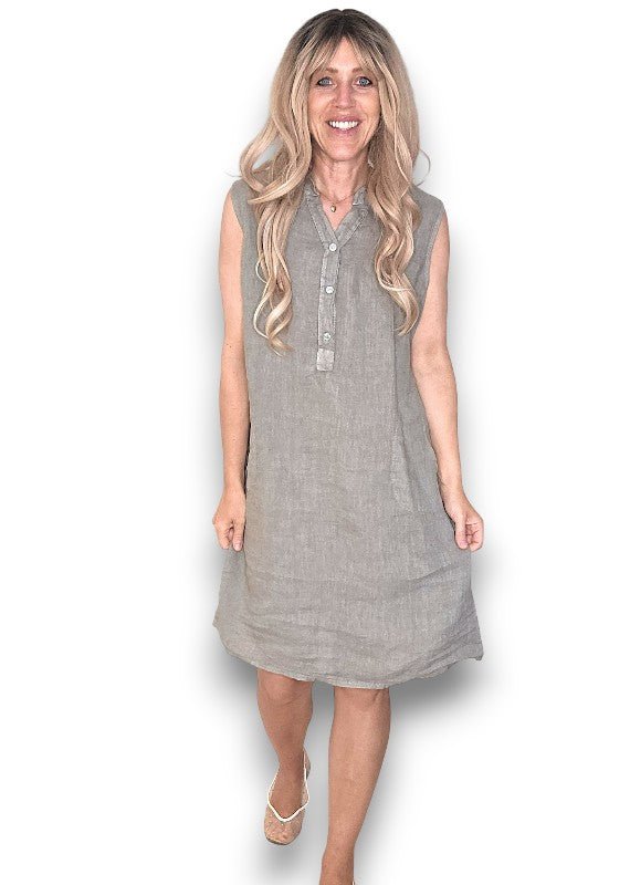 HELGA MAY_COASTAL MIDI TANK DRESS MOCHA _ COASTAL MIDI TANK DRESS MOCHA _ Ebony Boutique NZ