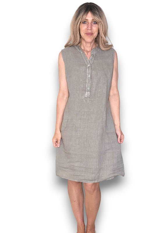 HELGA MAY_COASTAL MIDI TANK DRESS MOCHA _ COASTAL MIDI TANK DRESS MOCHA _ Ebony Boutique NZ