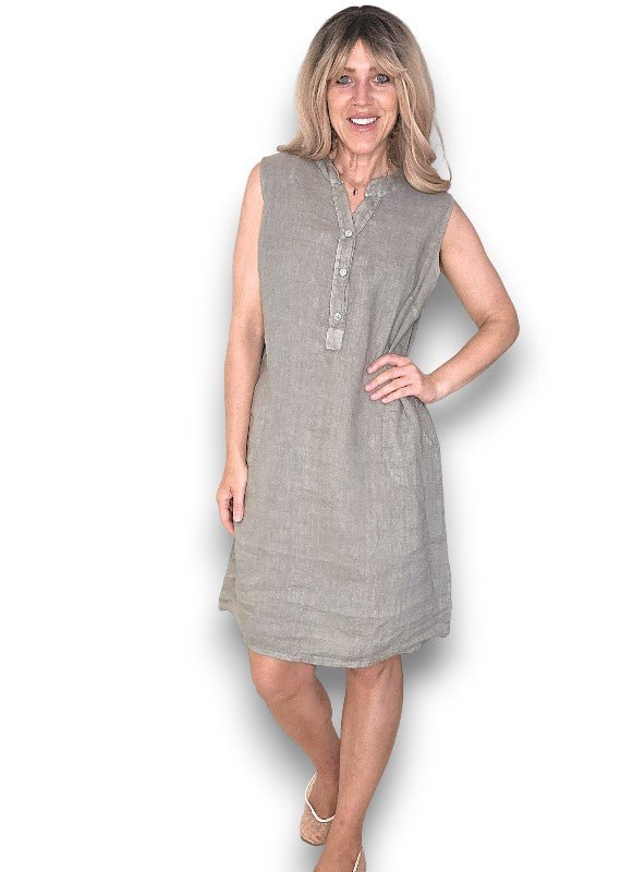 HELGA MAY_COASTAL MIDI TANK DRESS MOCHA _ COASTAL MIDI TANK DRESS MOCHA _ Ebony Boutique NZ