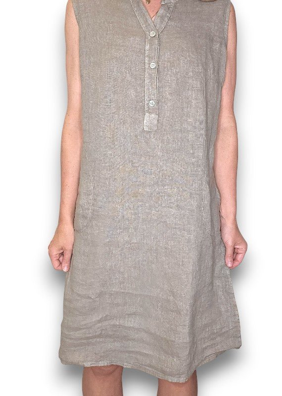 HELGA MAY_COASTAL MIDI TANK DRESS MOCHA _ COASTAL MIDI TANK DRESS MOCHA _ Ebony Boutique NZ