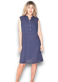 HELGA MAY_COASTAL MIDI TANK DRESS NAVY _ COASTAL MIDI TANK DRESS NAVY _ Ebony Boutique NZ