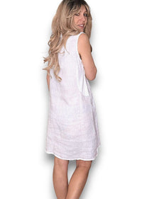 HELGA MAY_COASTAL MIDI TANK DRESS WHITE _ COASTAL MIDI TANK DRESS WHITE _ Ebony Boutique NZ