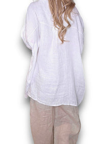 HELGA MAY_COASTAL TUNIC SHIRT WHITE _ COASTAL TUNIC SHIRT WHITE _ Ebony Boutique NZ