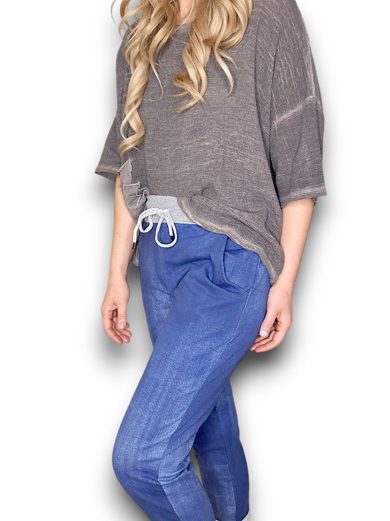 HELGA MAY_CORNELIA JOGGERS DARK DENIM _ CORNELIA JOGGERS DARK DENIM _ Ebony Boutique NZ