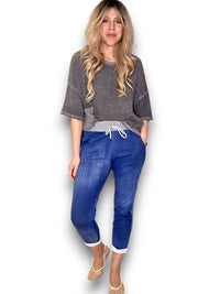 HELGA MAY_CORNELIA JOGGERS DARK DENIM _ CORNELIA JOGGERS DARK DENIM _ Ebony Boutique NZ