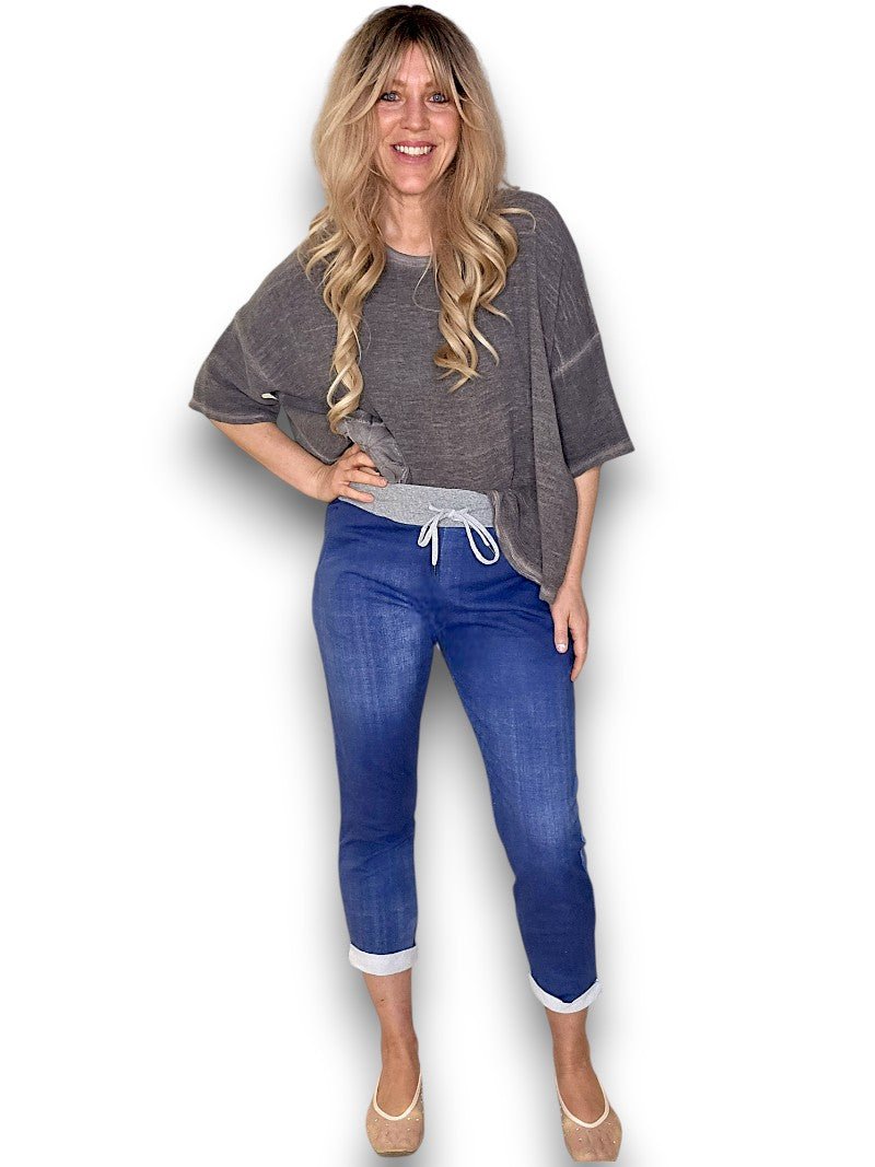 HELGA MAY_CORNELIA JOGGERS DARK DENIM _ CORNELIA JOGGERS DARK DENIM _ Ebony Boutique NZ