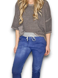 HELGA MAY_CORNELIA JOGGERS DARK DENIM _ CORNELIA JOGGERS DARK DENIM _ Ebony Boutique NZ