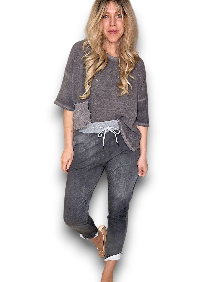HELGA MAY_CORNELIA JOGGERS GREY DENIM _ CORNELIA JOGGERS GREY DENIM _ Ebony Boutique NZ