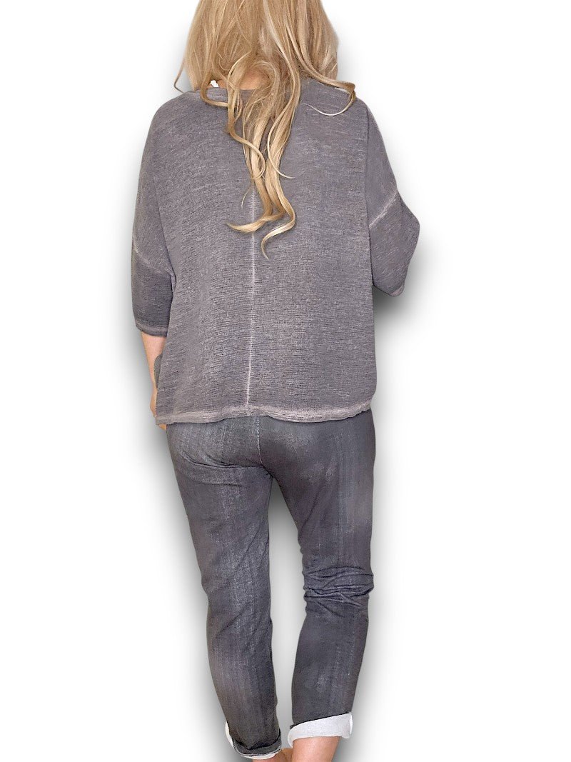 HELGA MAY_CORNELIA JOGGERS GREY DENIM _ CORNELIA JOGGERS GREY DENIM _ Ebony Boutique NZ