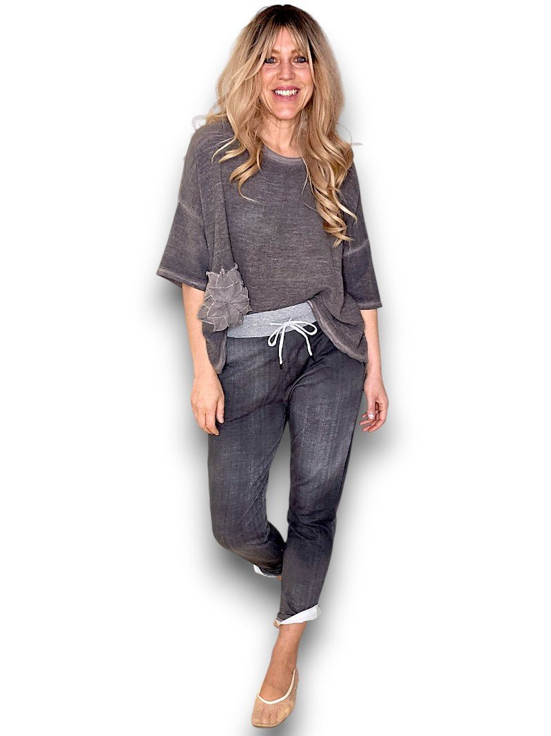 HELGA MAY_CORNELIA JOGGERS GREY DENIM _ CORNELIA JOGGERS GREY DENIM _ Ebony Boutique NZ