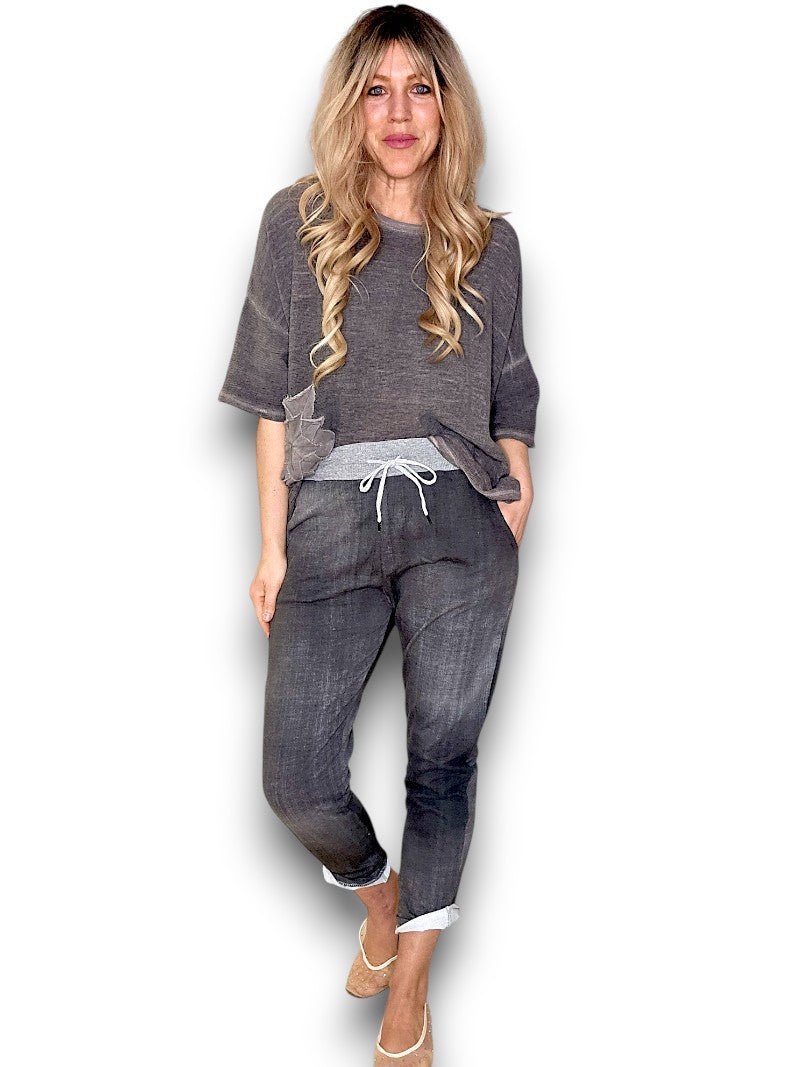 HELGA MAY_CORNELIA JOGGERS GREY DENIM _ CORNELIA JOGGERS GREY DENIM _ Ebony Boutique NZ