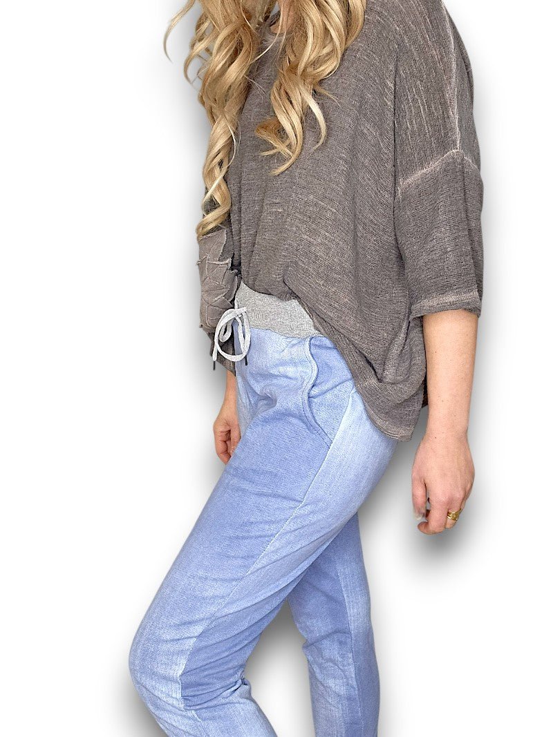HELGA MAY_CORNELIA JOGGERS LIGHT DENIM _ CORNELIA JOGGERS LIGHT DENIM _ Ebony Boutique NZ