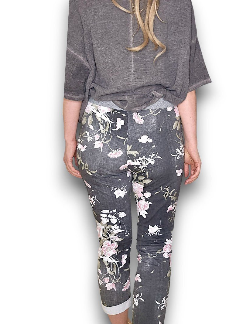 HELGA MAY_CORNELIA JOGGERS POTPOURRI DENIM BLACK _ CORNELIA JOGGERS POTPOURRI DENIM BLACK _ Ebony Boutique NZ