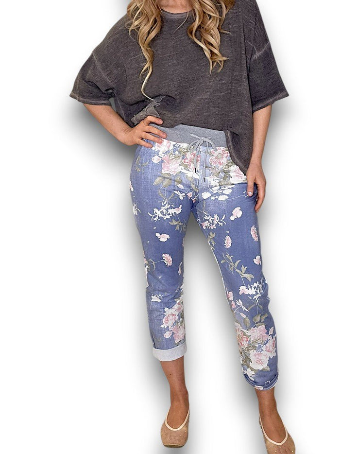 HELGA MAY_CORNELIA JOGGERS POTPOURRI LIGHT DENIM _ CORNELIA JOGGERS POTPOURRI LIGHT DENIM _ Ebony Boutique NZ