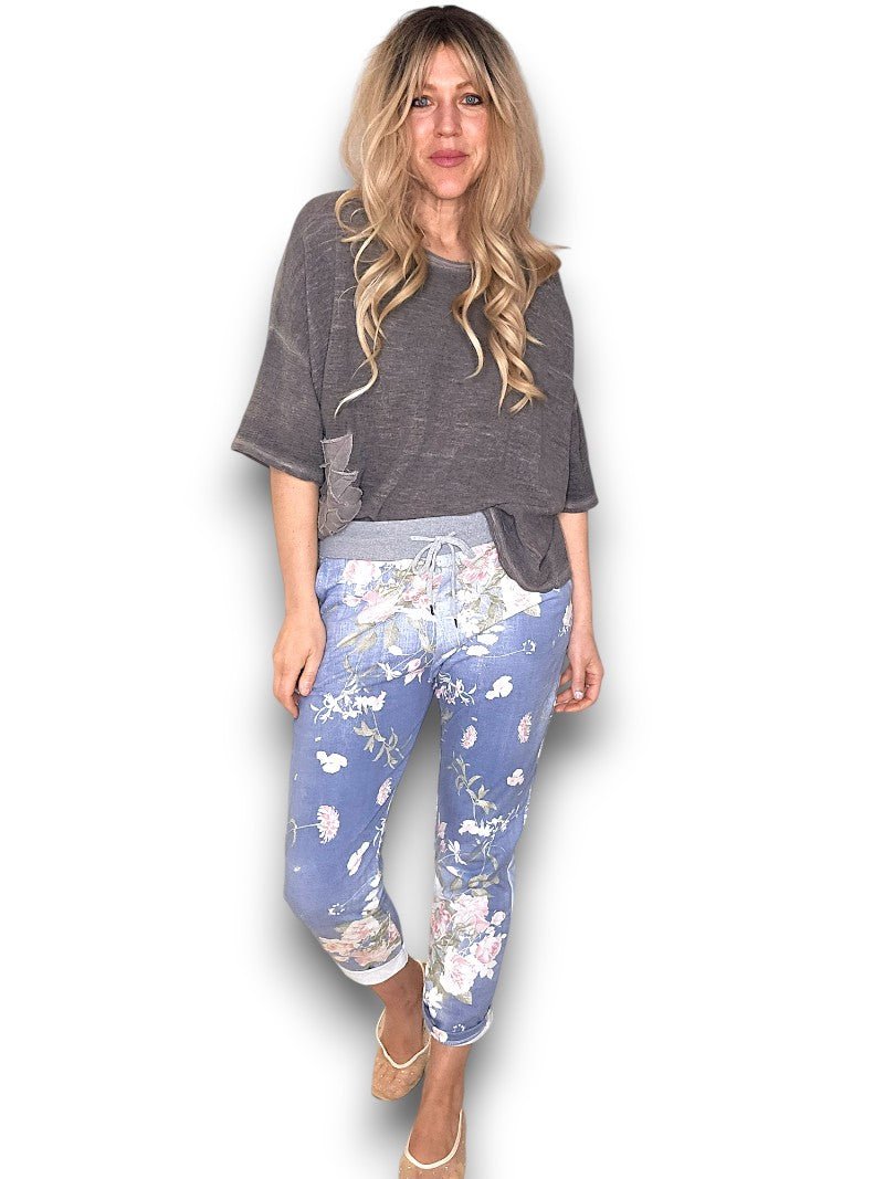 HELGA MAY_CORNELIA JOGGERS POTPOURRI LIGHT DENIM _ CORNELIA JOGGERS POTPOURRI LIGHT DENIM _ Ebony Boutique NZ