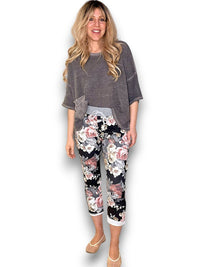HELGA MAY_CORNELIA JOGGERS SCARLETT ROSE BLACK _ CORNELIA JOGGERS SCARLETT ROSE BLACK _ Ebony Boutique NZ