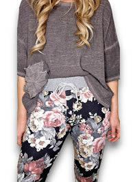 HELGA MAY_CORNELIA JOGGERS SCARLETT ROSE BLACK _ CORNELIA JOGGERS SCARLETT ROSE BLACK _ Ebony Boutique NZ
