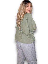 HELGA MAY_COTTON POET TOP FOREST _ COTTON POET TOP FOREST _ Ebony Boutique NZ