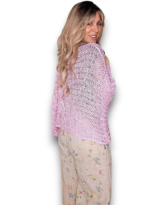 HELGA MAY_CREW NECK BOXY KNIT BUBBLEGUM PINK _ CREW NECK BOXY KNIT BUBBLEGUM PINK _ Ebony Boutique NZ