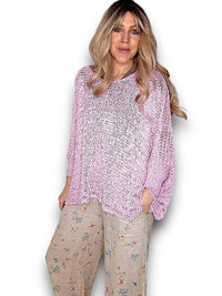 HELGA MAY_CREW NECK BOXY KNIT BUBBLEGUM PINK _ CREW NECK BOXY KNIT BUBBLEGUM PINK _ Ebony Boutique NZ