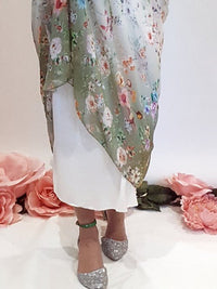HELGA MAY_DIPDYE SINGOALLA MAXI MAUD JOSEFINA VANILLA/GREEN _ DIPDYE SINGOALLA MAXI MAUD JOSEFINA VANILLA/GREEN _ Ebony Boutique NZ